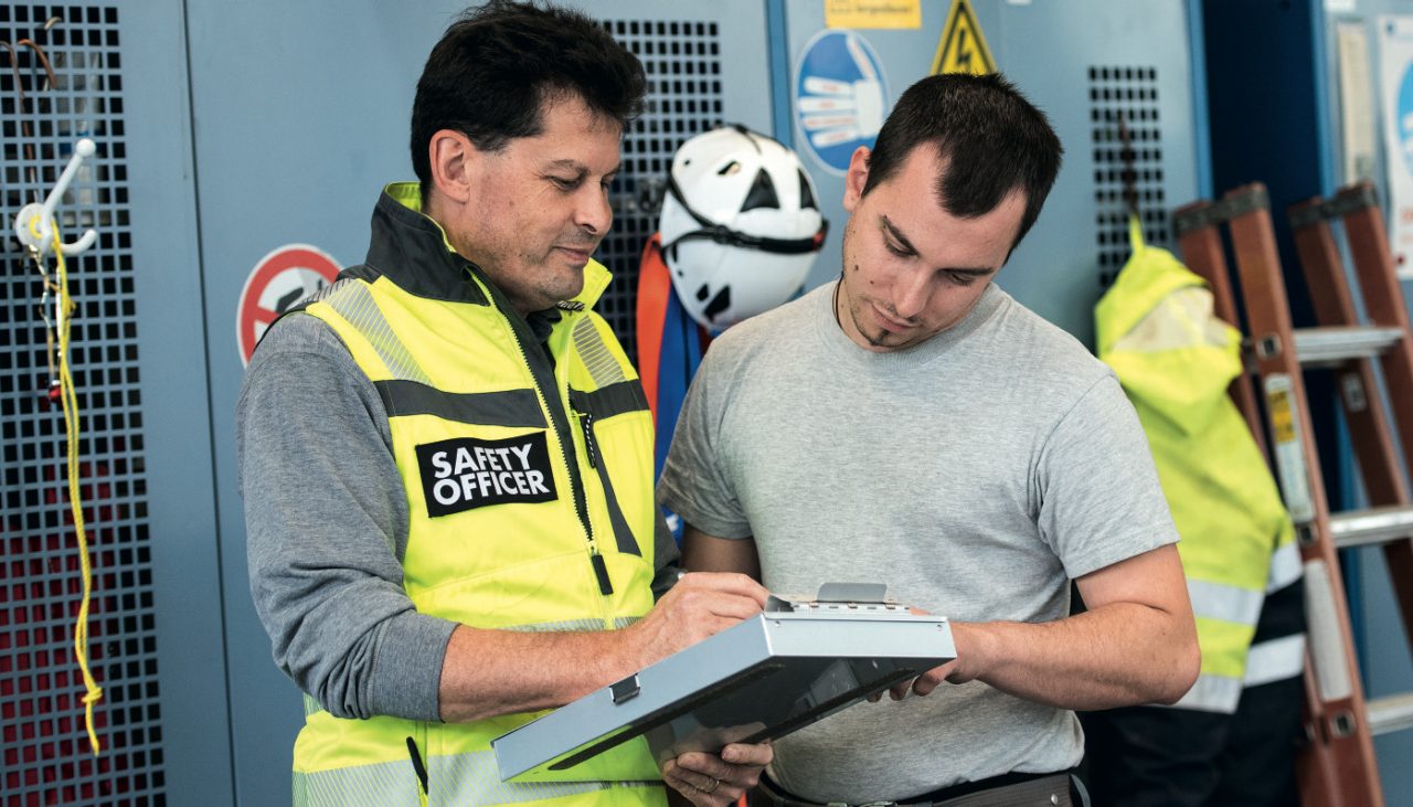 training, supervisor, safety officer, certificates, health, safety, ladder, helmet,