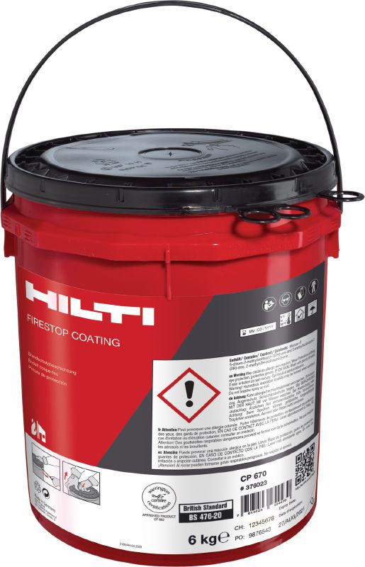 Revestimiento de panel cortafuego CP 670 Sistema de recubrimiento cortafuego para tableros minerales con un amplio rango de aprobación para el sellado de aberturas medianas y grandes