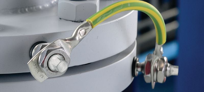 Conector eléctrico S-BT-ER Perno roscado (acero inoxidable, perno Whitworth) para conexiones eléctricas en acero secundario en entornos altamente corrosivos Aplicaciones 1