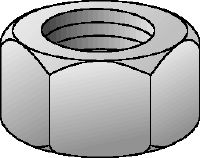  Tuerca hexagonal SS (imperial) (acero inoxidable A4)