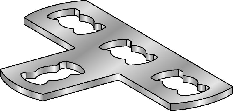 Conector de placa plana MQV-T-F Conector de placa plana galvanizado en caliente (HDG) usado para la unión de carriles en ángulos correctos