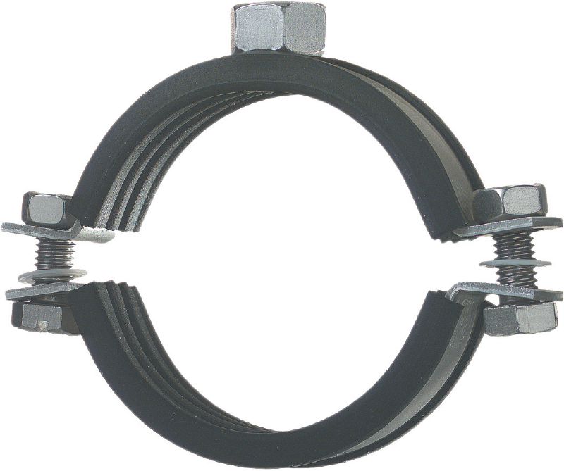 Abrazadera de tuberías de carga ligera MP-SRN (aislamiento de sonido) Abrazadera para tuberías de acero inoxidable de alta calidad con aislamiento acústico para aplicaciones ligeras