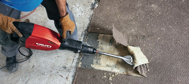 Rascadores de suelo TE-SX FS Cinceles rascadores de suelo afilados TE-S para tareas de retirada de pavimentos y revestimientos con herramientas de demolición Aplicaciones 1