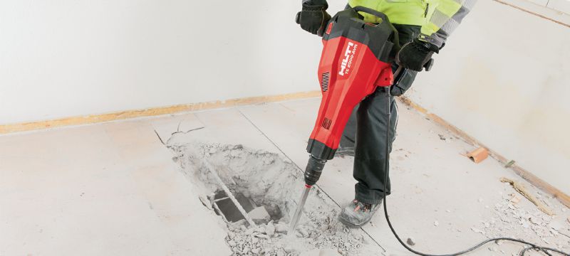 TE 2000-AVR Martillo de demolición de concreto para trabajos en suelo delicados con un peso excepcionalmente reducido y bajo nivel de vibración Aplicaciones 1