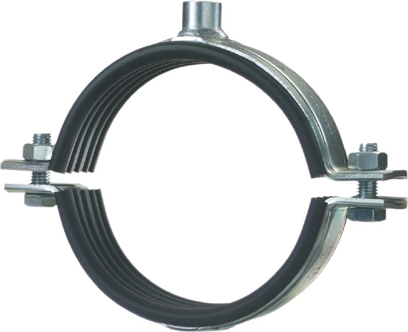 Abrazadera de tuberías de carga pesada MP-MXI-F Abrazadera de tuberías de galvanizado en caliente (HDG) con aislamiento acústico para aplicaciones de carga extrapesada