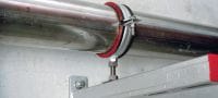 Abrazadera de tuberías de carga pesada MP-MRI (aislamiento de sonido) Abrazadera para tuberías de acero inoxidable de alta calidad con aislamiento acústico para aplicaciones de tuberías de carga pesada Aplicaciones 1