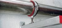 Abrazadera de tuberías para carga pesada MP-MRI Abrazadera de tuberías para acero inoxidable (A4) con aislamiento acústico para aplicaciones de carga pesada Aplicaciones 1