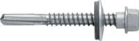 Tornillos para metal autotaladrantes S-MD55SS Tornillo autotaladrante (acero inoxidable A4) con arandela de 16 mm para fijaciones de metal a metal de espesor alto (hasta 15 mm)