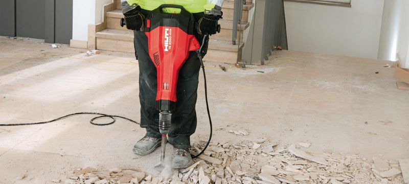TE 2000-AVR Martillo de demolición de concreto para trabajos en suelo delicados con un peso excepcionalmente reducido y bajo nivel de vibración Aplicaciones 1