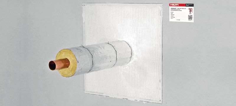 Revestimiento de panel cortafuego CP 670 Sistema de recubrimiento cortafuego para tableros minerales con un amplio rango de aprobación para el sellado de aberturas medianas y grandes Aplicaciones 1