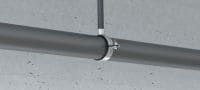 Abrazadera de tuberías de carga pesada MP-MXI-F Abrazadera de tuberías de galvanizado en caliente (HDG) con aislamiento acústico para aplicaciones de carga extrapesada Aplicaciones 2