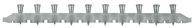 Clavos para cubiertas de metal X-ENP MX (colado) Clavos en tiras para fijar cubiertas metálicas a estructuras de acero con clavadoras de fijación directa con pólvora