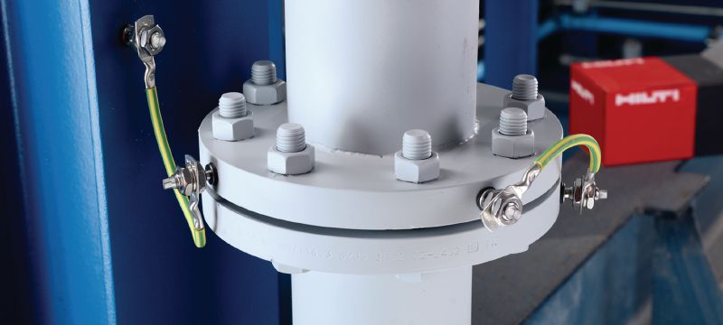 Conector eléctrico S-BT-ER Perno roscado (acero inoxidable, perno Whitworth) para conexiones eléctricas en acero secundario en entornos altamente corrosivos Aplicaciones 1