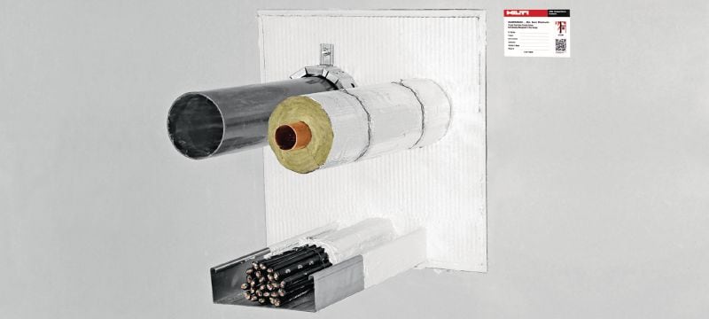 Recubrimiento cortafuego CP 670 Sistema de panel de recubrimiento cortafuego con una amplia variedad de homologaciones para el sellado de aberturas medianas y grandes Aplicaciones 1