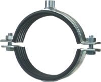 Abrazadera de tuberías de carga pesada MP-MXI-F Abrazadera de tuberías de galvanizado en caliente (HDG) con aislamiento acústico para aplicaciones de carga extrapesada